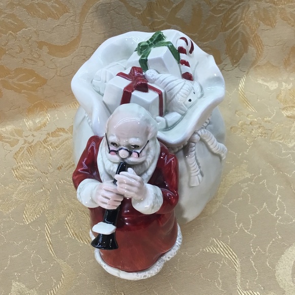 RARE Vintage Gibson Greeting Cards ~ Ceramic Santa Candy Dish w/ Original Box - Picture 3 of 12
